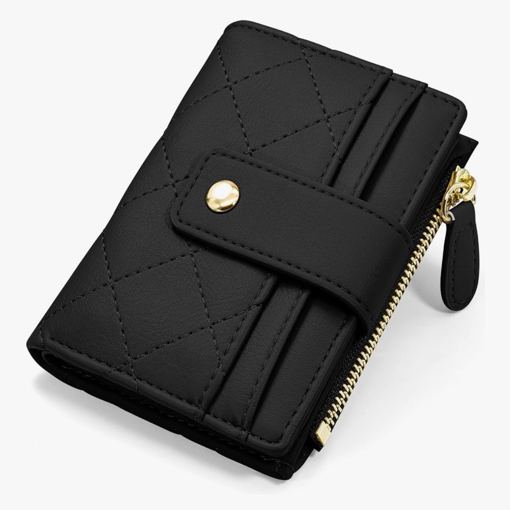 🆕 Women Wallet, Small Slim PU Leather Bifold Wallet with Zipper Coin Pocket - Picture 2 of 7